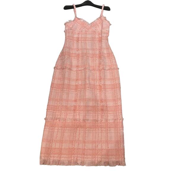 Alexis Vicci Pink Tweed Midi Dress L - Picture 3 of 6